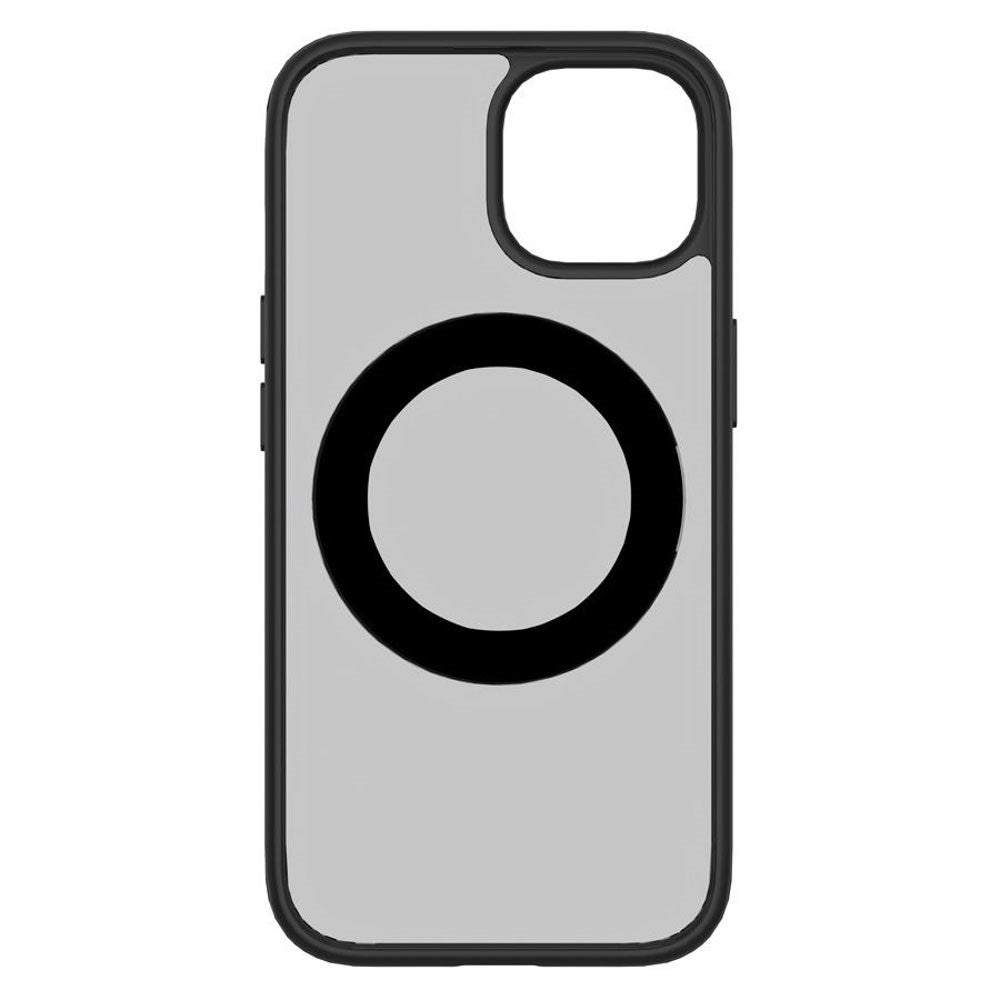 iPhone 15 Lippa Hybrid Plastik Bagside Cover m. Roterbar Kickstand - MagSafe Kompatibel - Mat / Sort