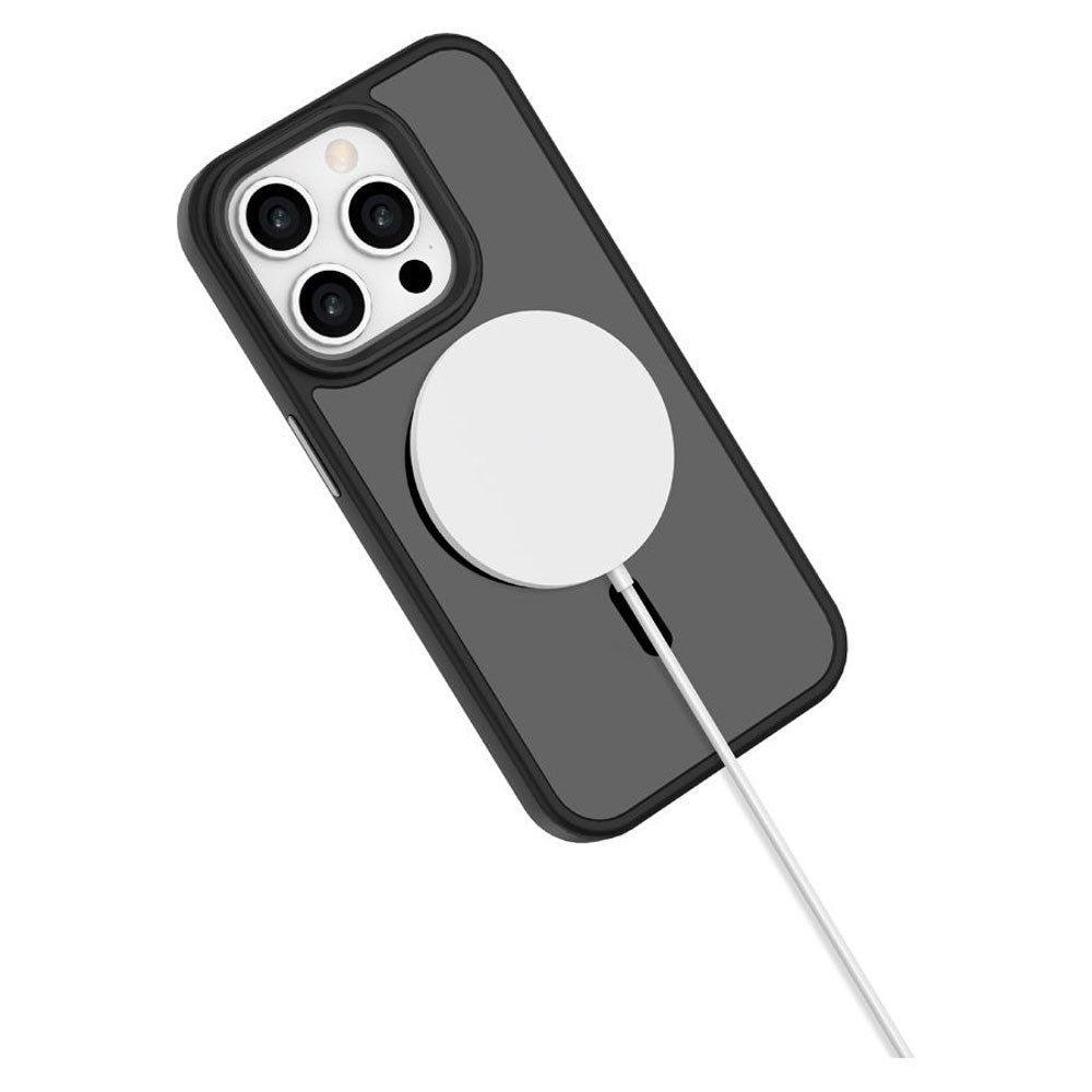 iPhone 15 Pro Lippa Hybrid Plastik Bagside Cover - MagSafe Kompatibel - Mat / Sort