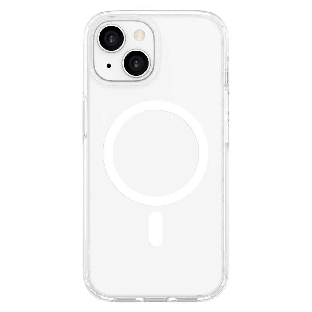 iPhone 15 Lippa Hybrid Plastik Bagside Cover - MagSafe Kompatibel - Gennemsigtig / Hvid