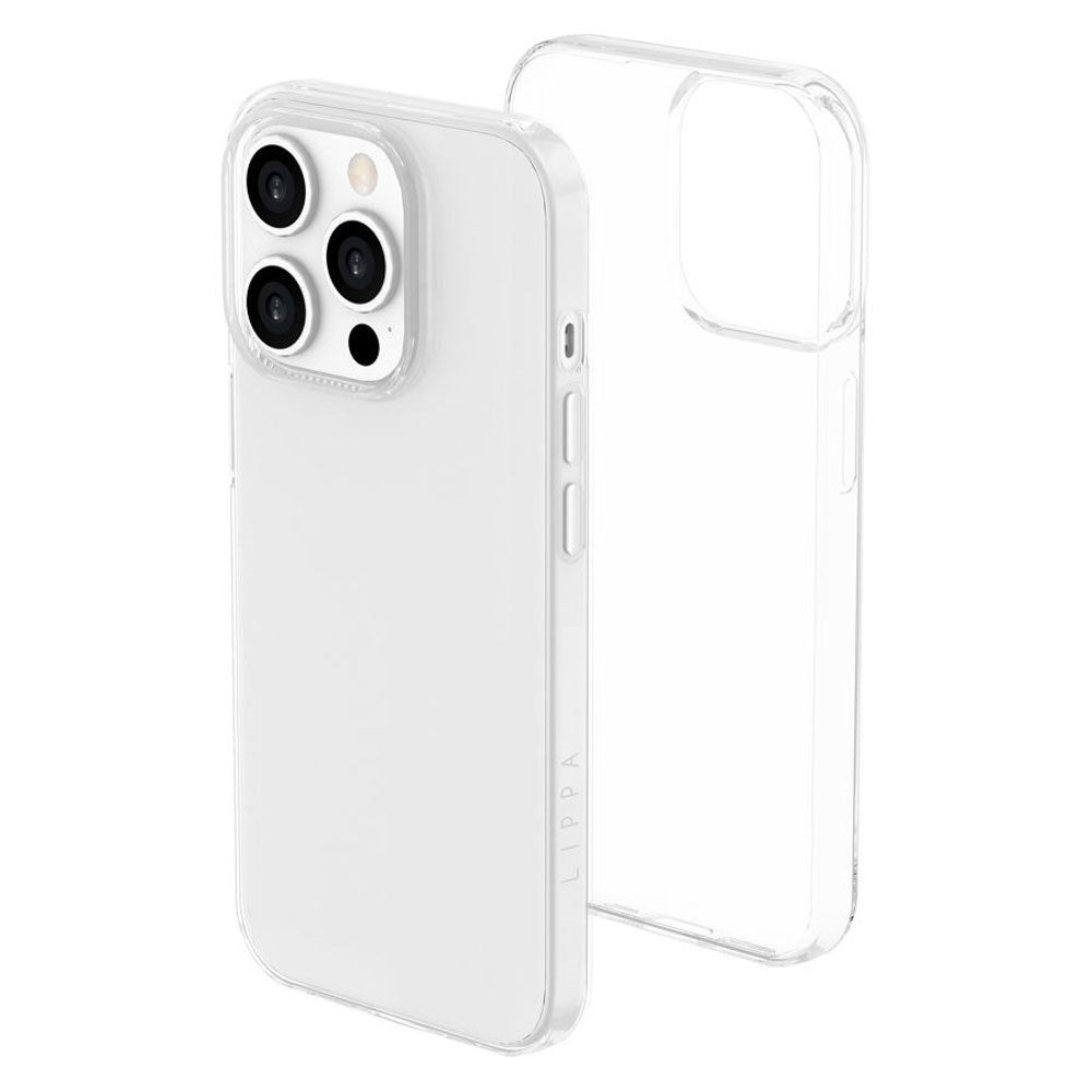 iPhone 15 Pro Lippa Slankt Fleksibelt Plastik Bagside Cover - Gennemsigtig