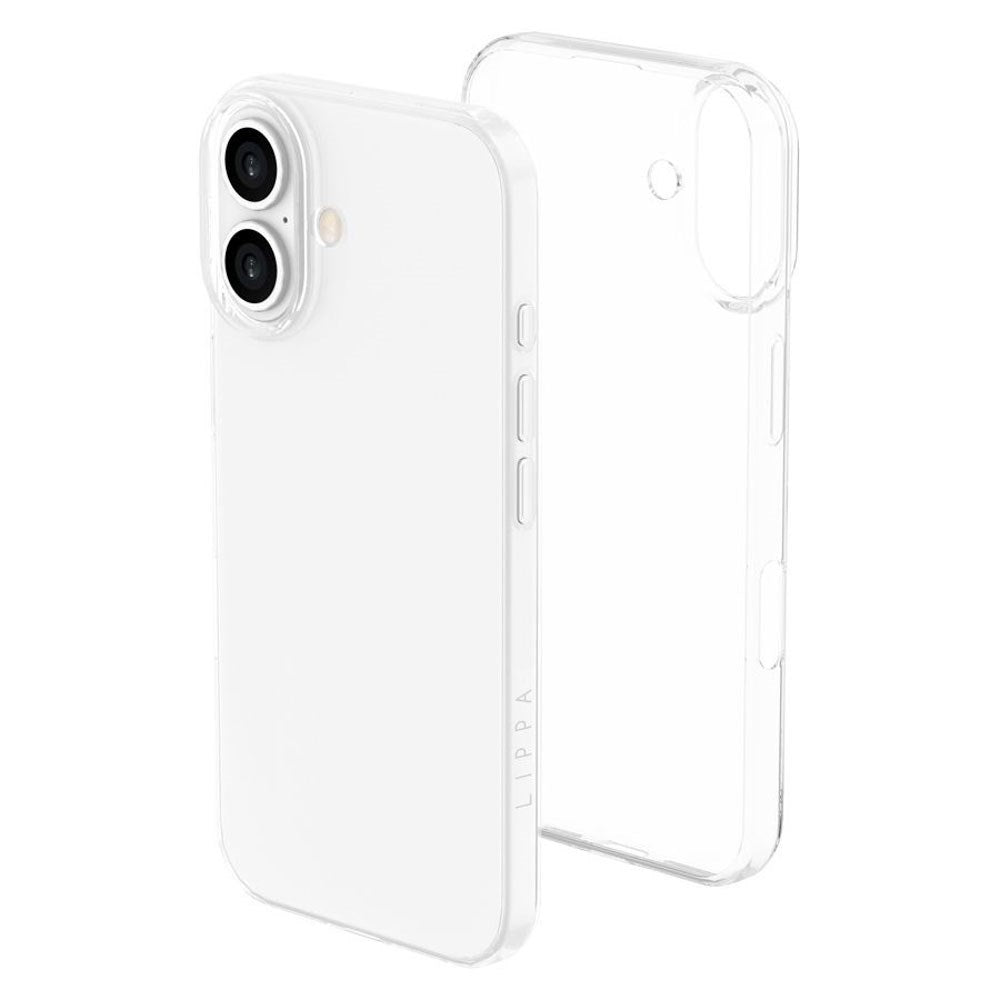 iPhone 16 Lippa Slankt Fleksibelt Plastik Bagside Cover - Gennemsigtig