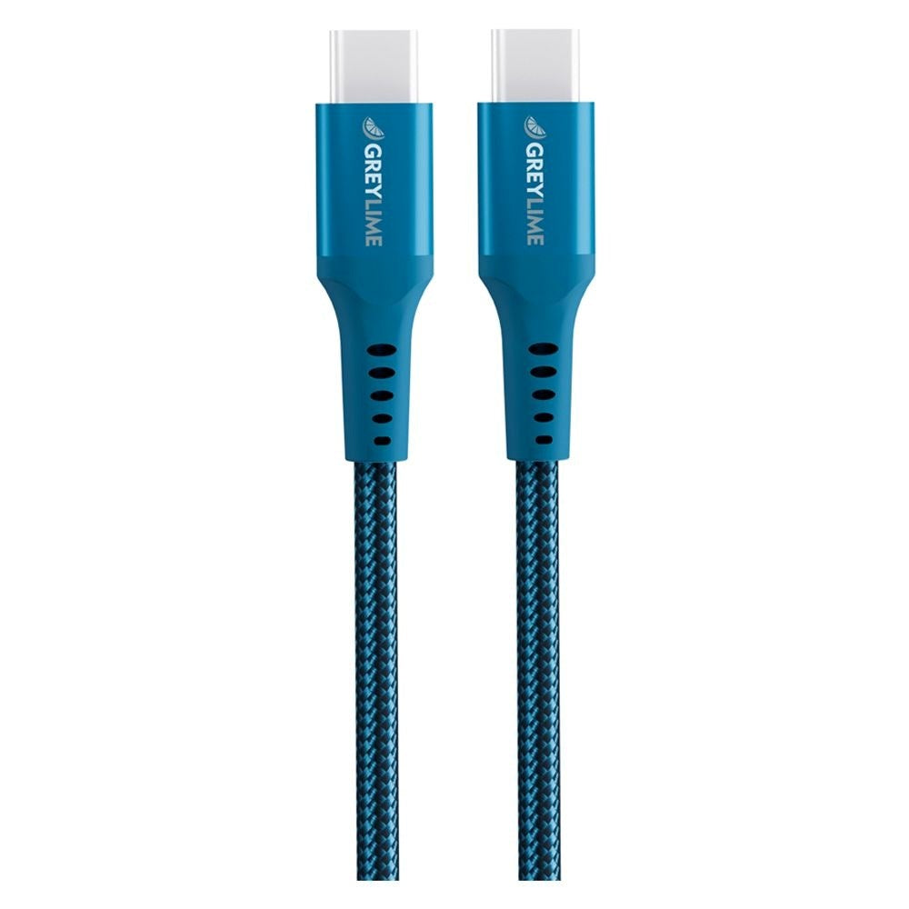 GreyLime 60W Braided USB-C til USB-C Kabel 50 centimeter - Blå
