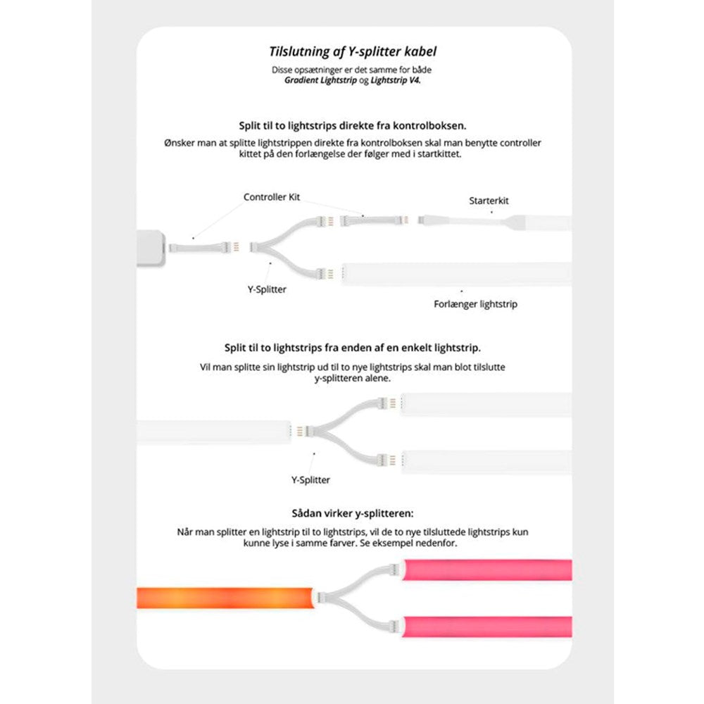 Light Solutions - Philips Hue LightStrip V4 Kabel - 3m - 1 Stk - Hvid