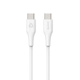 eSTUFF INFINITE USB-C til USB-C Kabel 60W 2 m - 100% Genbrugsplastik - Hvid