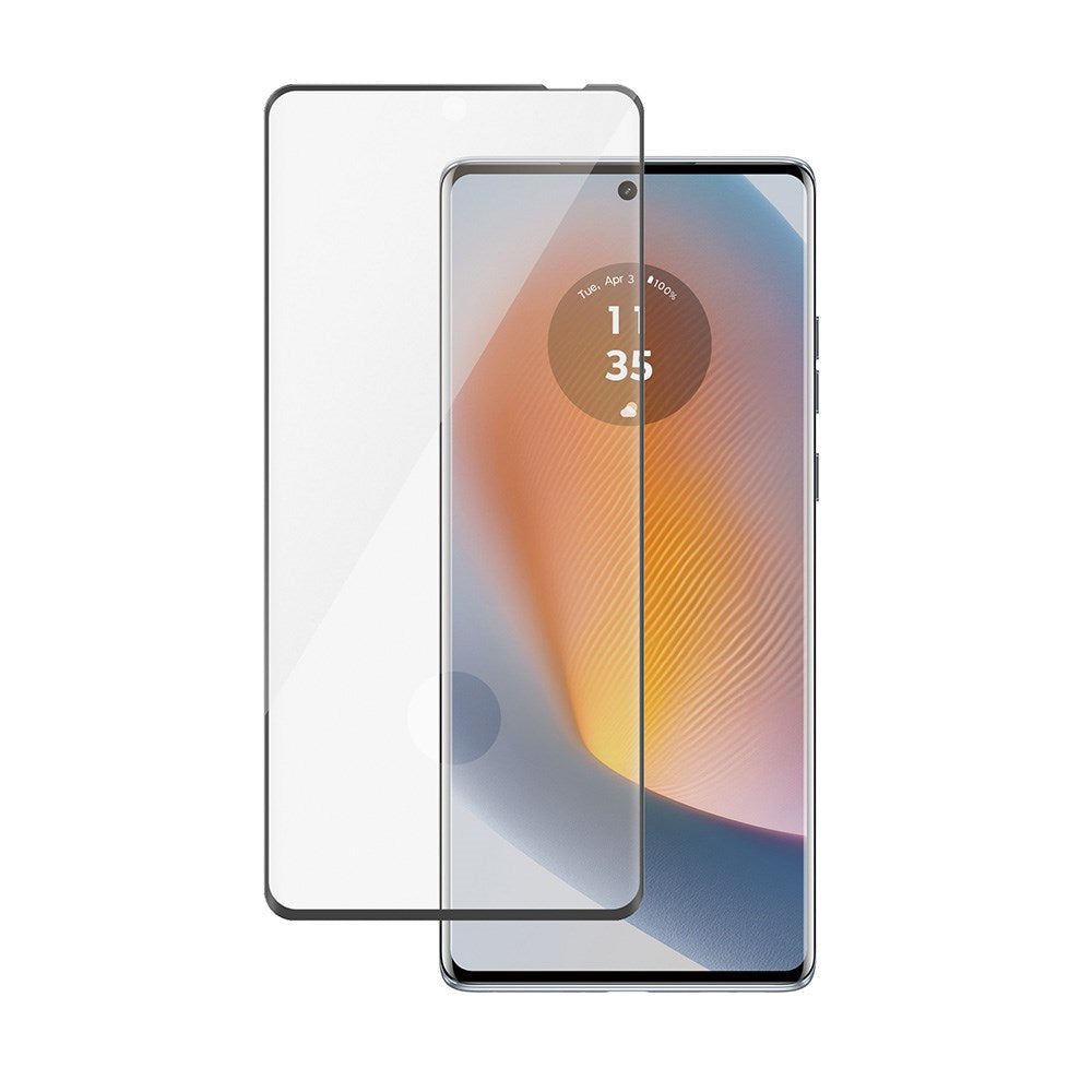 PanzerGlass Motorola Edge 50 Fusion Ultra Wide Fit Beskyttelsesglas - Platinum Strength - Sort Kant