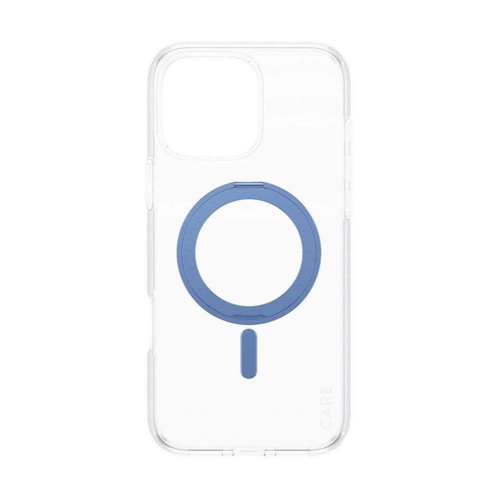 iPhone 16 Pro Max CARE by PanzerGlass Feature Kickstand Case - MagSafe Kompatibel - Transparent / Coronet Blue