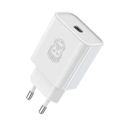 Upström Cirkulär Power Delivery 20W Bæredygtig Vægoplader m. USB-C - Hvid