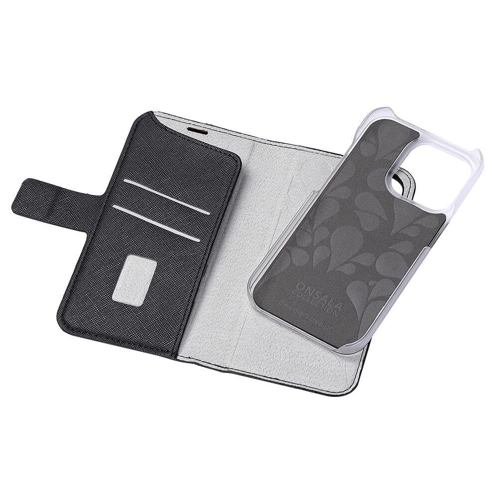 Onsala iPhone 14 Pro ONSALA Fashion Collection Wallet Flip Case m. Magnet - Midnight Black