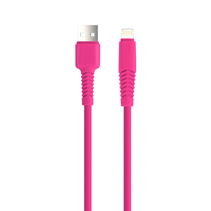 Setty USB-A til Lightning Kabel 1,5 m. - 10 W - Pink