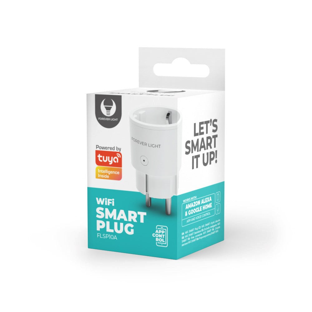 Tuya Stikdåse Smart Plug m. Energimåler og Wifi - Hvid