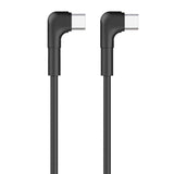 Maxlife Vinklet USB-C til USB-C Kabel 60W - 1 Meter - Sort