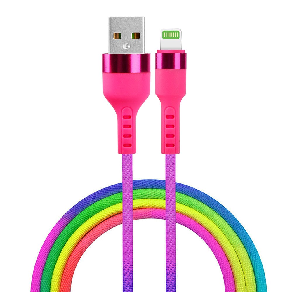 Setty USB-A til Lightning Kabel 1,2 m. - 10 W - Lilla