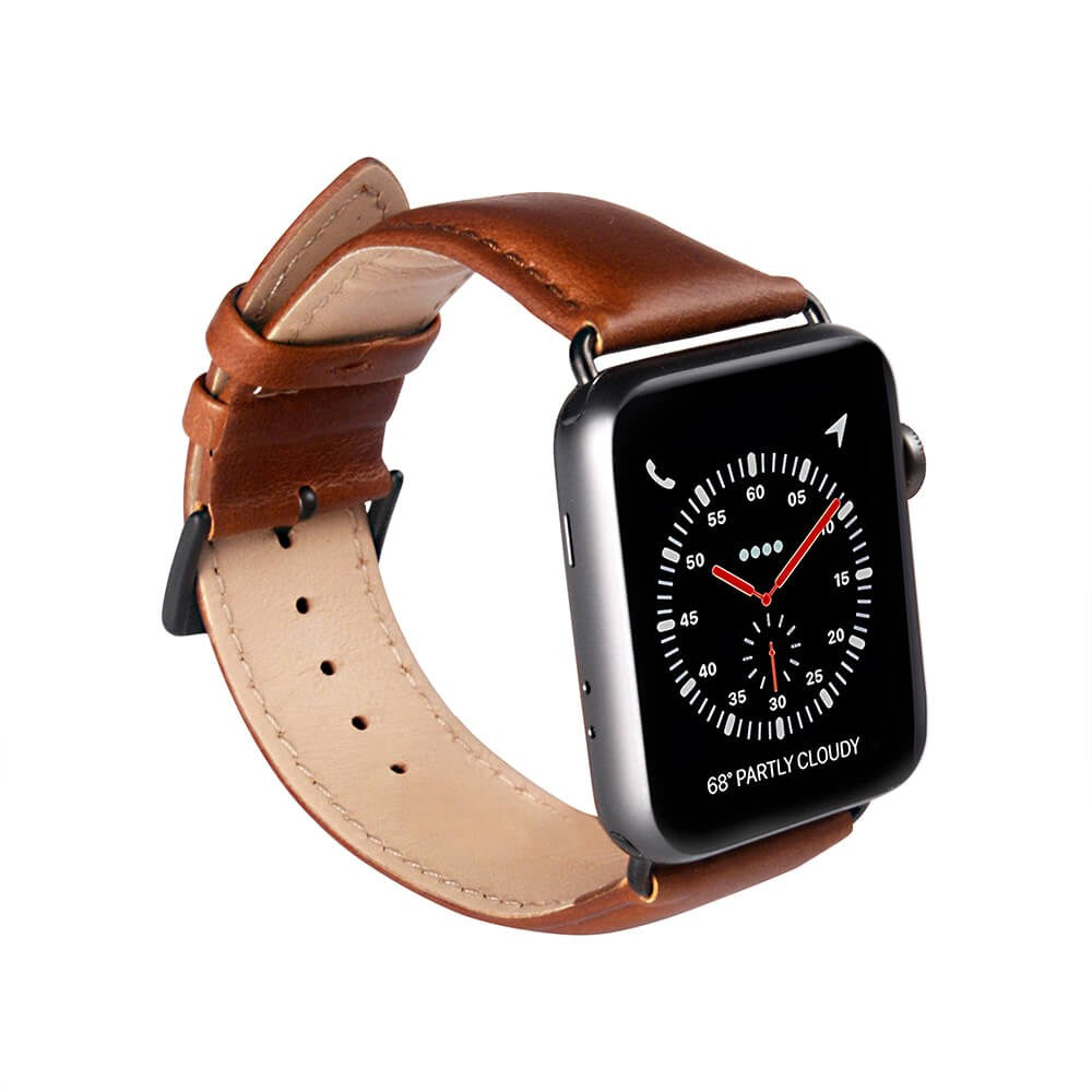 Apple Watch (42/44/SE/45/46/49mm) GEAR Buffalo Rem i Ægte Læder - Brun