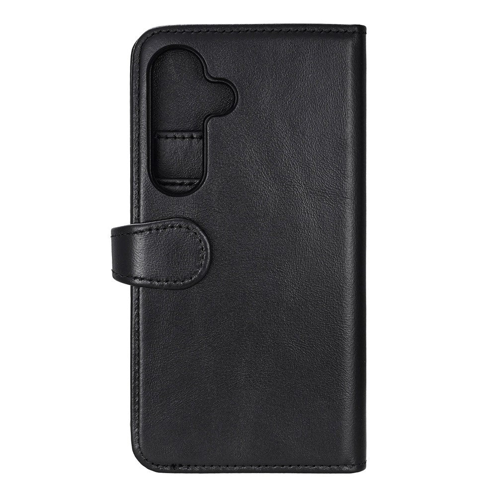 Buffalo Samsung Galaxy S25 2-in-1 Wallet Magnet Flip Cover m. Pung - Ægte Læder - Sort