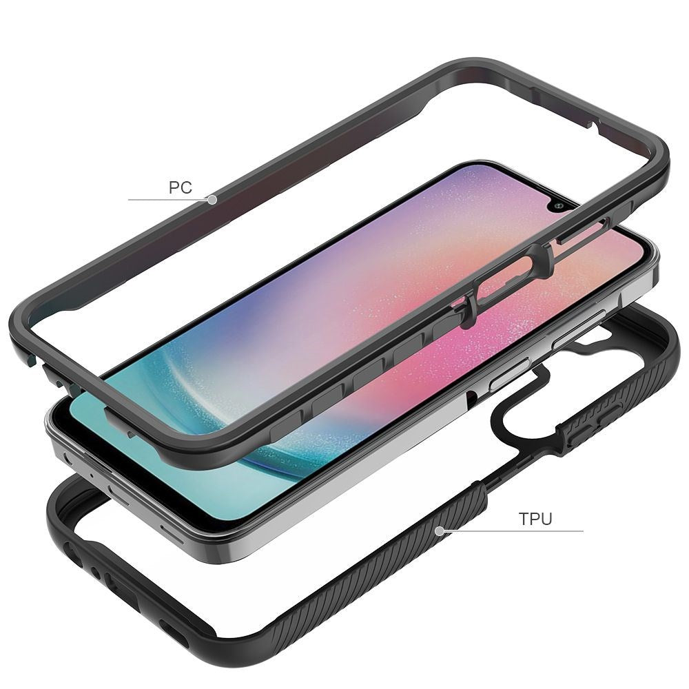 Tech-Protect Samsung Galaxy A25 (5G) DEFENSE360 Cover m. Skærmbeskyttelse - Gennemsigtig / Sort