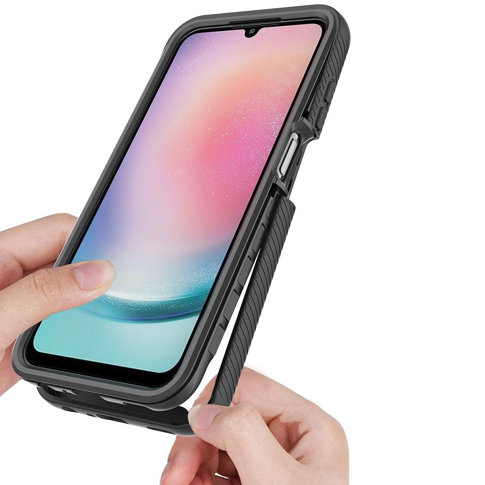 Tech-Protect Samsung Galaxy A25 (5G) DEFENSE360 Cover m. Skærmbeskyttelse - Gennemsigtig / Sort
