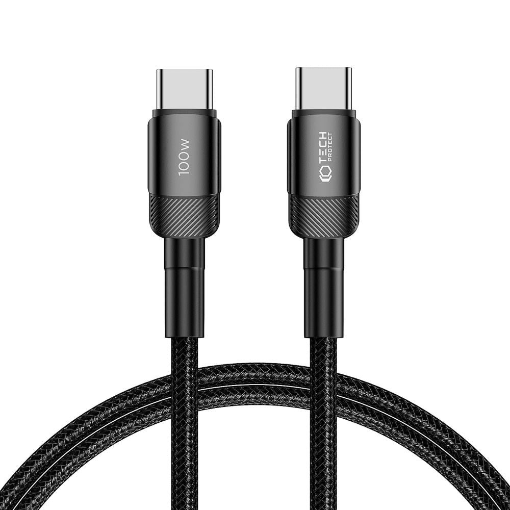 Tech-Protect Ultraboost Evo USB-C til USB-C Kabel 100W/5A - 1m - Sort