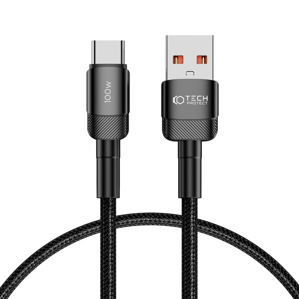 Tech-Protect Ultraboost Evo USB-A til USB-C Kabel 100W/5A - 50cm - Sort
