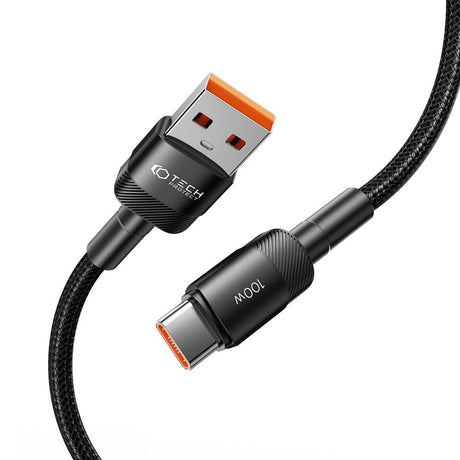 Tech-Protect Ultraboost Evo USB-A til USB-C Kabel 100W/5A - 3m - Sort