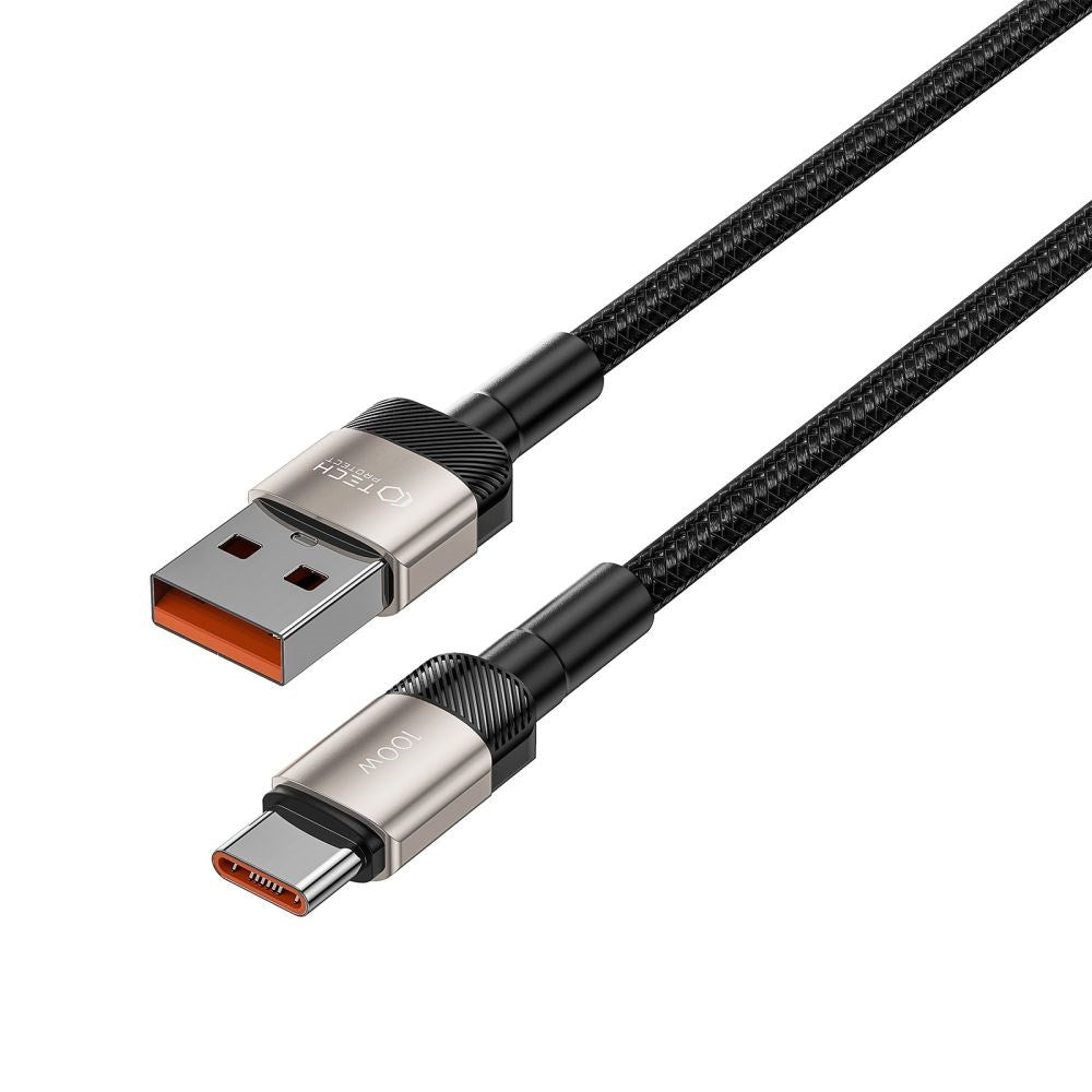 Tech-Protect Ultraboost Evo USB-A til USB-C Kabel 100W/5A - 1m - Titanium
