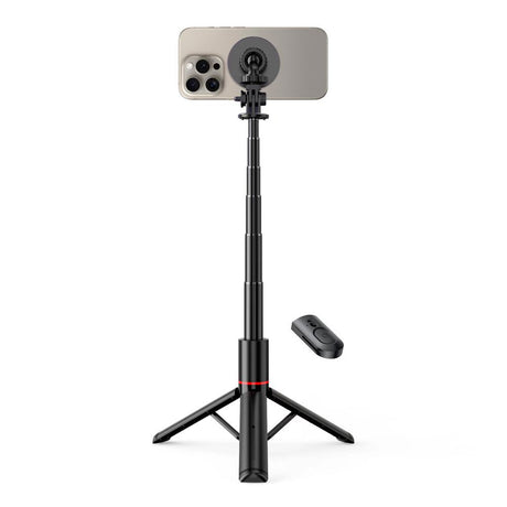 Tech-Protect L06S Selfiestang m. Tripod & Bluetooth - MagSafe Kompatibel - Sort