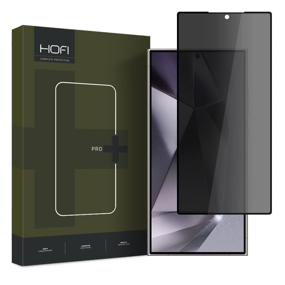 Samsung Galaxy S24 Ultra Hofi Glass Pro+ Mobil Skærmbeskyttelse m. Privacy - Case Friendly - Gennemsigtig