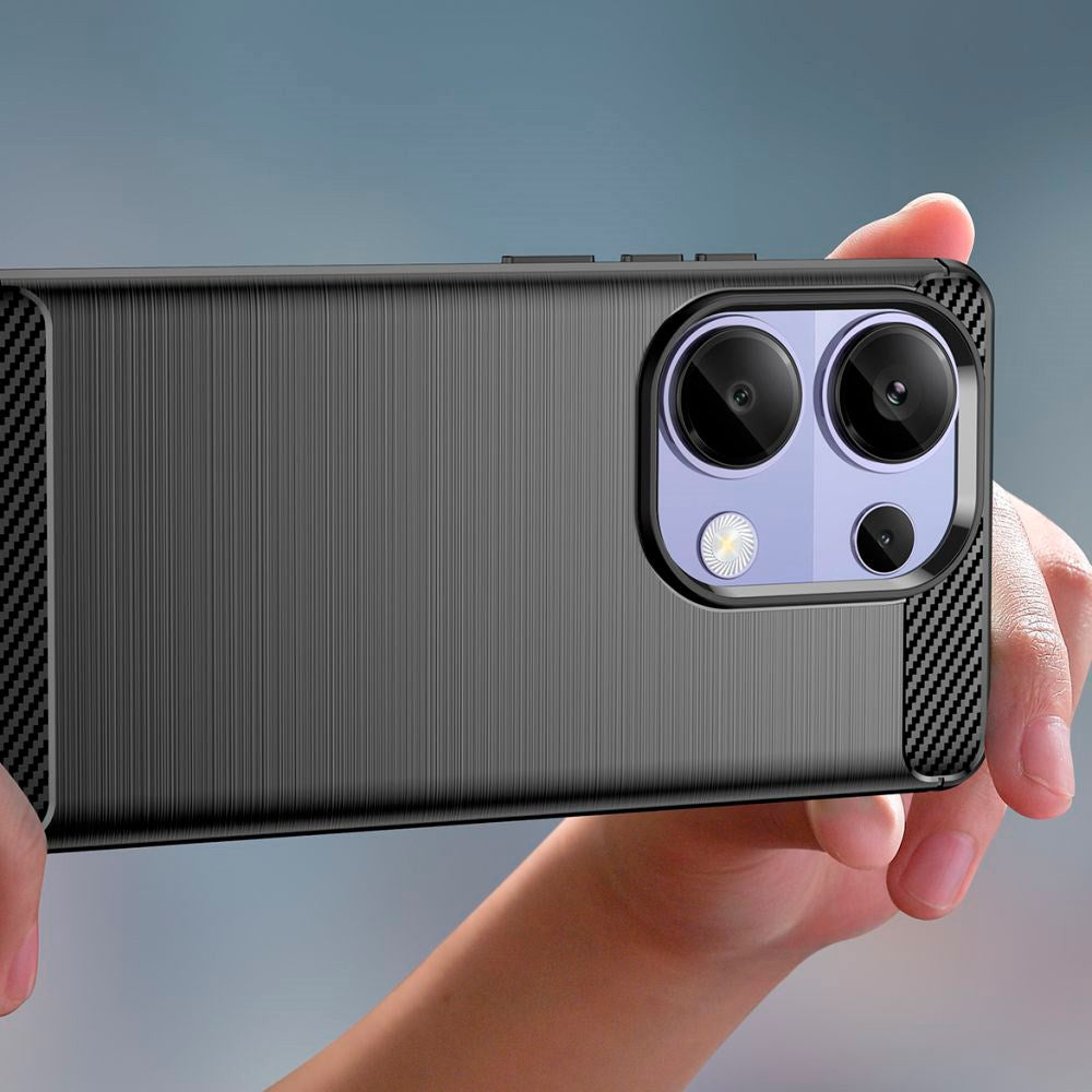 Tech-Protect Xiaomi Redmi Note 13 Pro (4G) Fleksibelt Plastik Carbon Cover - Sort