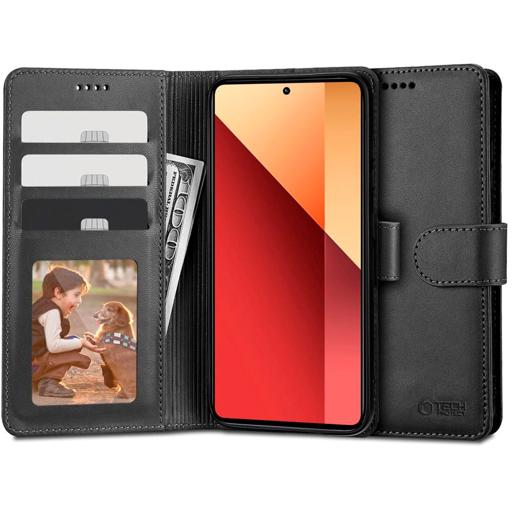 Tech-Protect Xiaomi Redmi Note 13 Pro (4G) Flip Wallet m. Pung - Sort