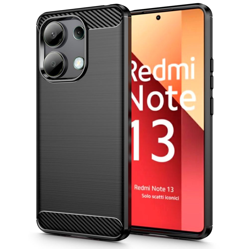 Tech-Protect Xiaomi Redmi Note 13 (4G) Fleksibelt Plastik Carbon Cover - Sort