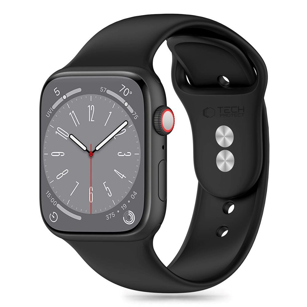 Apple Watch (42/44/SE/45/46/49mm) Tech-Protect Silikonerem - Black