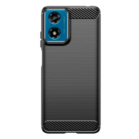 Tech-Protect Motorola Moto G04 / G24 Fleksibelt Plastik Carbon Cover - Sort