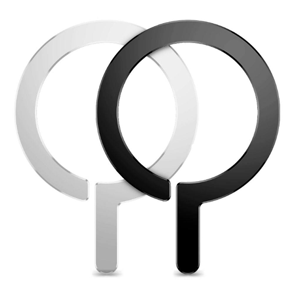 Tech-Protect Magnetiske Ringe - MagSafe Kompatibel - 2 Stk. - Sort / Sølv