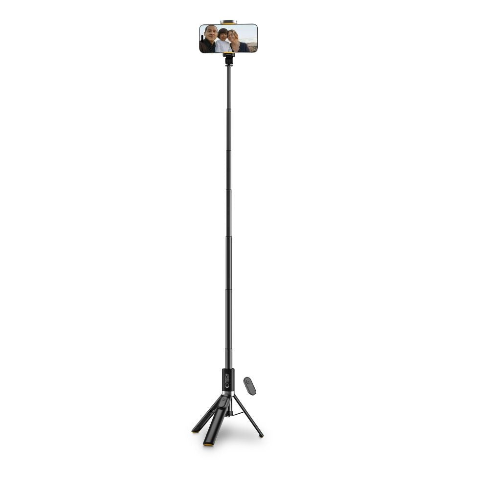 Tech-Protect L07S Selfiestang m. Tripod & Bluetooth - Sort