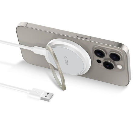 Tech-Protect A33 15W Trådløs Oplader - MagSafe Kompatibel - Hvid