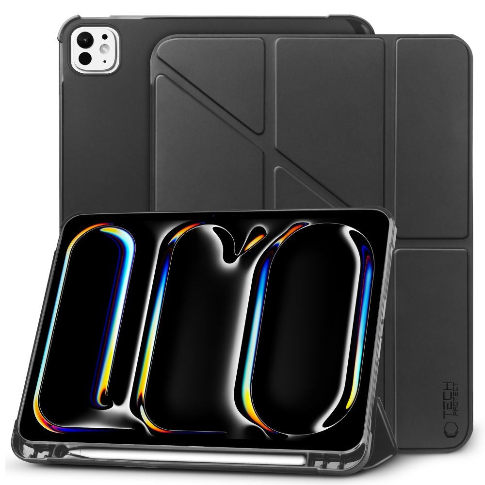 Tech-Protect iPad Pro 13" (2025 / 2024) SC Origami Flip Cover m. Apple Pencil Holder - Sort