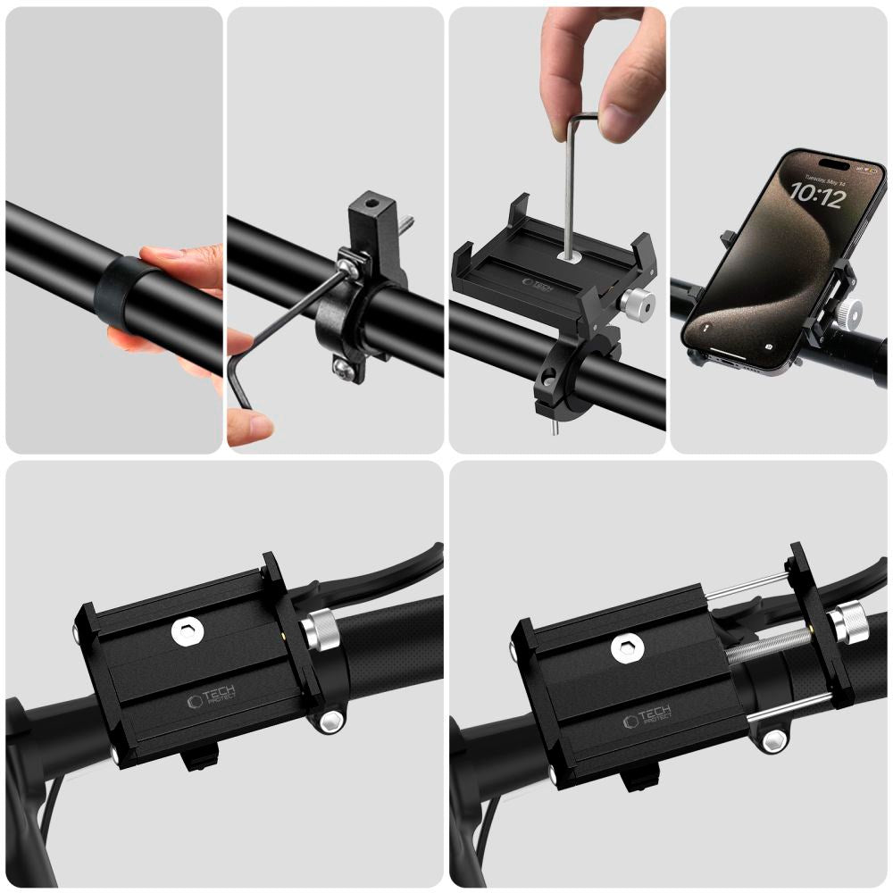 Tech-Protect V4 Bike Mount Universal - Max Mobil: 62-105mm - Sort