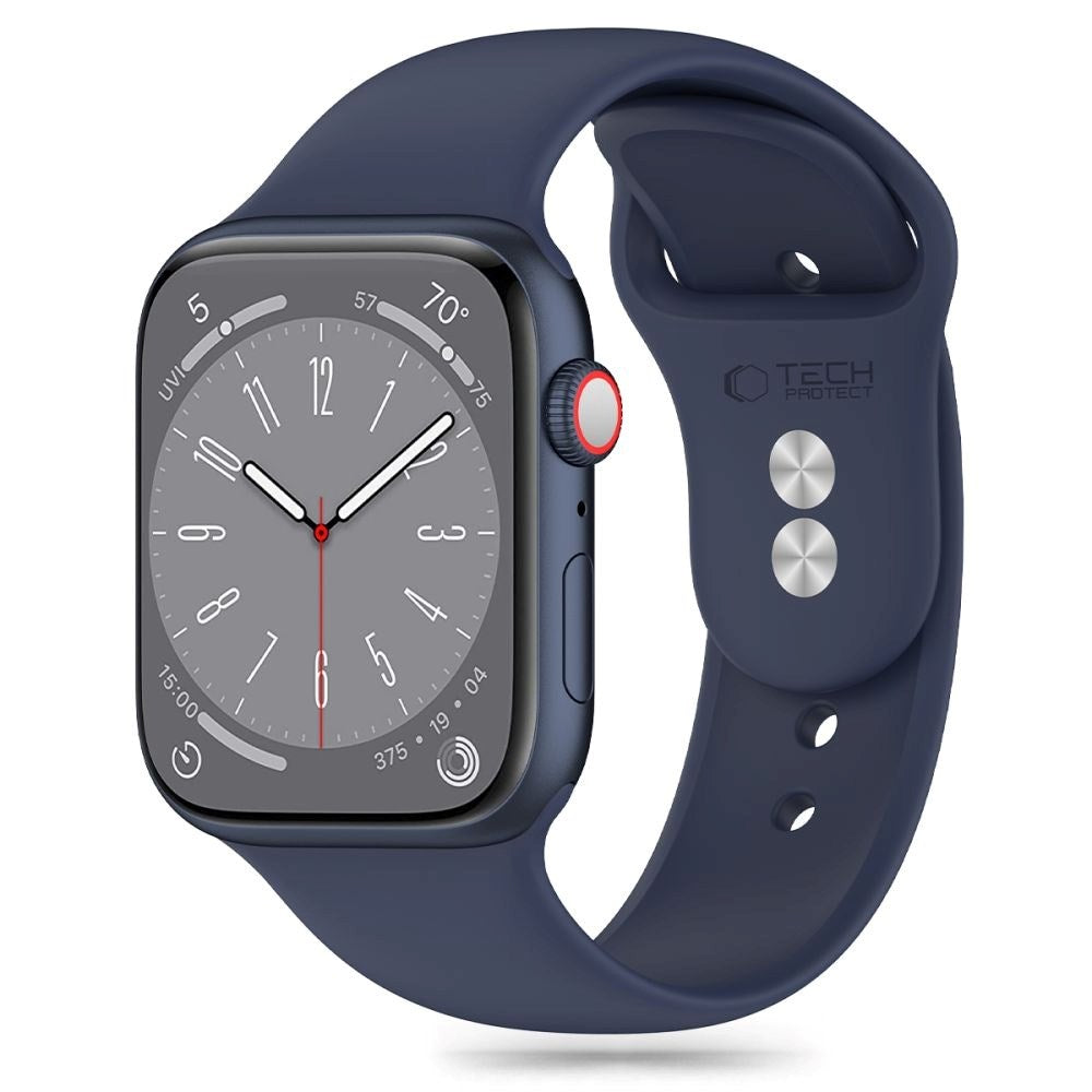 Apple Watch (42/44/SE/45/46/49mm) Tech-Protect Silikonerem - Midnight Blue