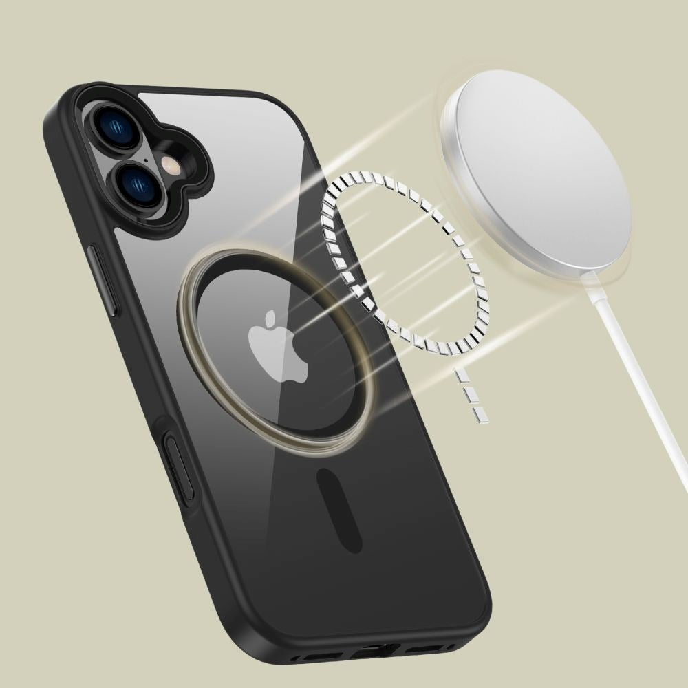 Tech-Protect iPhone 16 Plus Magmat Bagside Cover - MagSafe Kompatibel - Gennemsigtig / Sort