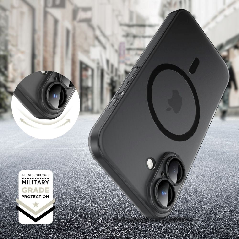 Tech-Protect iPhone 16 Magslim Bagside Cover - MagSafe Kompatibel - Mat Sort