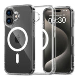 Tech-Protect iPhone 16 Flexair Hybrid Mobil Cover - MagSafe Kompatibel - Gennemsigtig