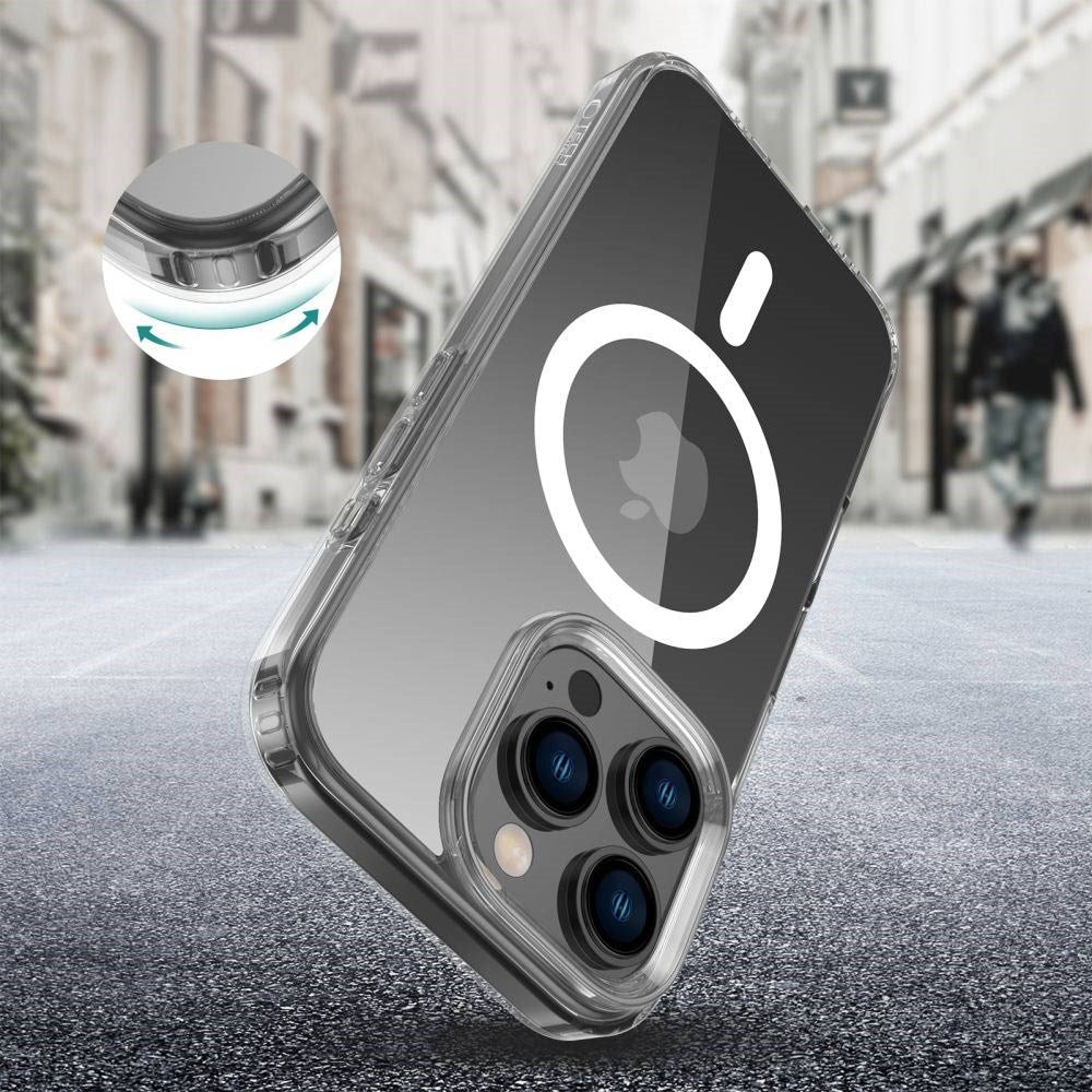 Tech-Protect iPhone 16 Pro Flexair Hybrid Mobil Cover - MagSafe Kompatibel - Gennemsigtig