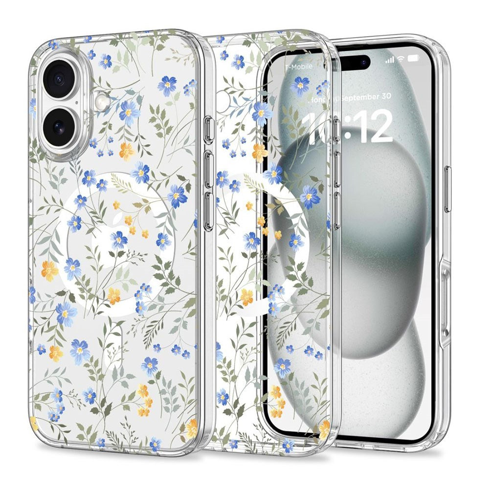 Tech-Protect iPhone 16 MagMood Mobil Cover - MagSafe Kompatibel - Spring Flowers