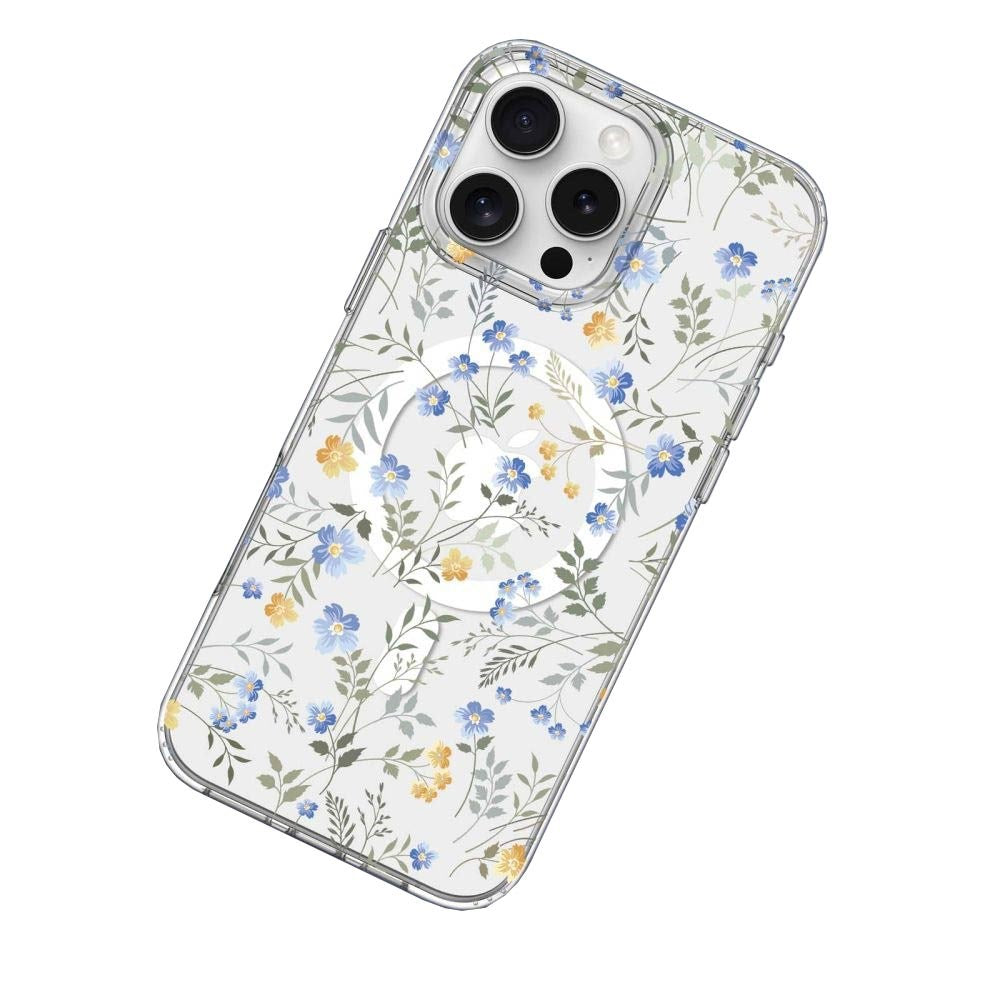 Tech-Protect iPhone 16 Pro Max MagMood Mobil Cover - MagSafe Kompatibel - Spring Flowers