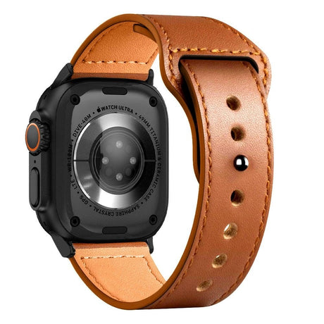 Apple Watch (38/40/SE/41/42mm) Tech-Protect Naturalfit Læderrem - Brown