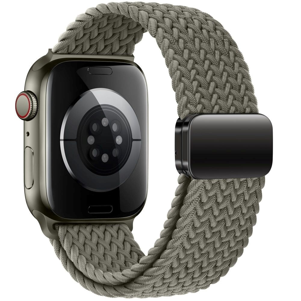 Apple Watch (42/44/SE/45/46/49mm) Tech-Protect Nylon Rem - Grågrøn