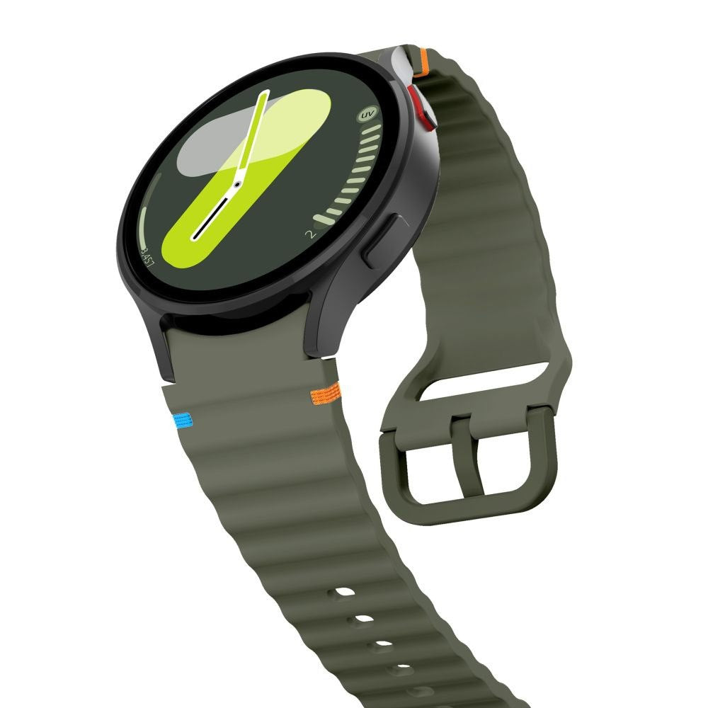 Samsung Galaxy Watch 4 / 5 / 6 / 7 / FE Tech-Protect Silikone Sport Rem - Mørkegrøn