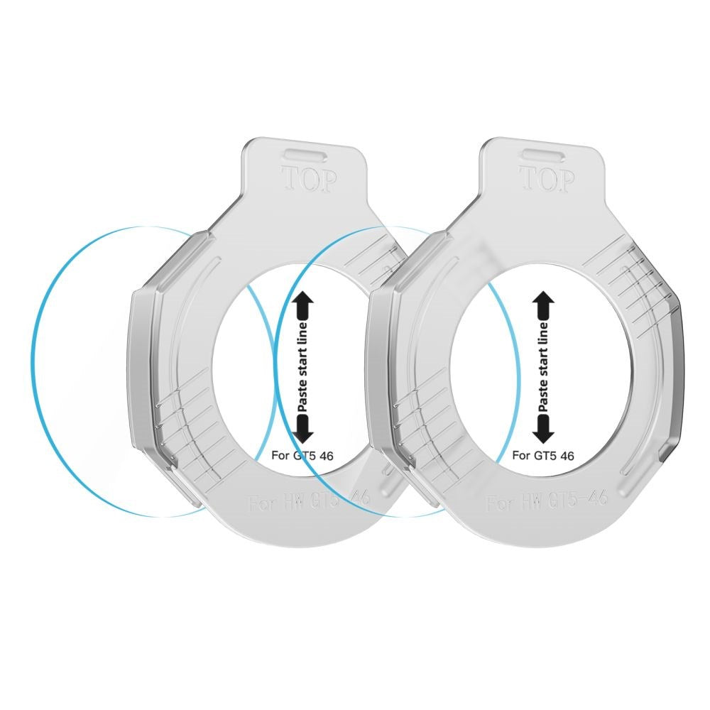 Tech-Protect Easy Set+ Huawei Watch GT 5 (46mm) Skærmbeskyttelsesglas - inkl. Installationsramme - 2 stk. - Gennemsigtig