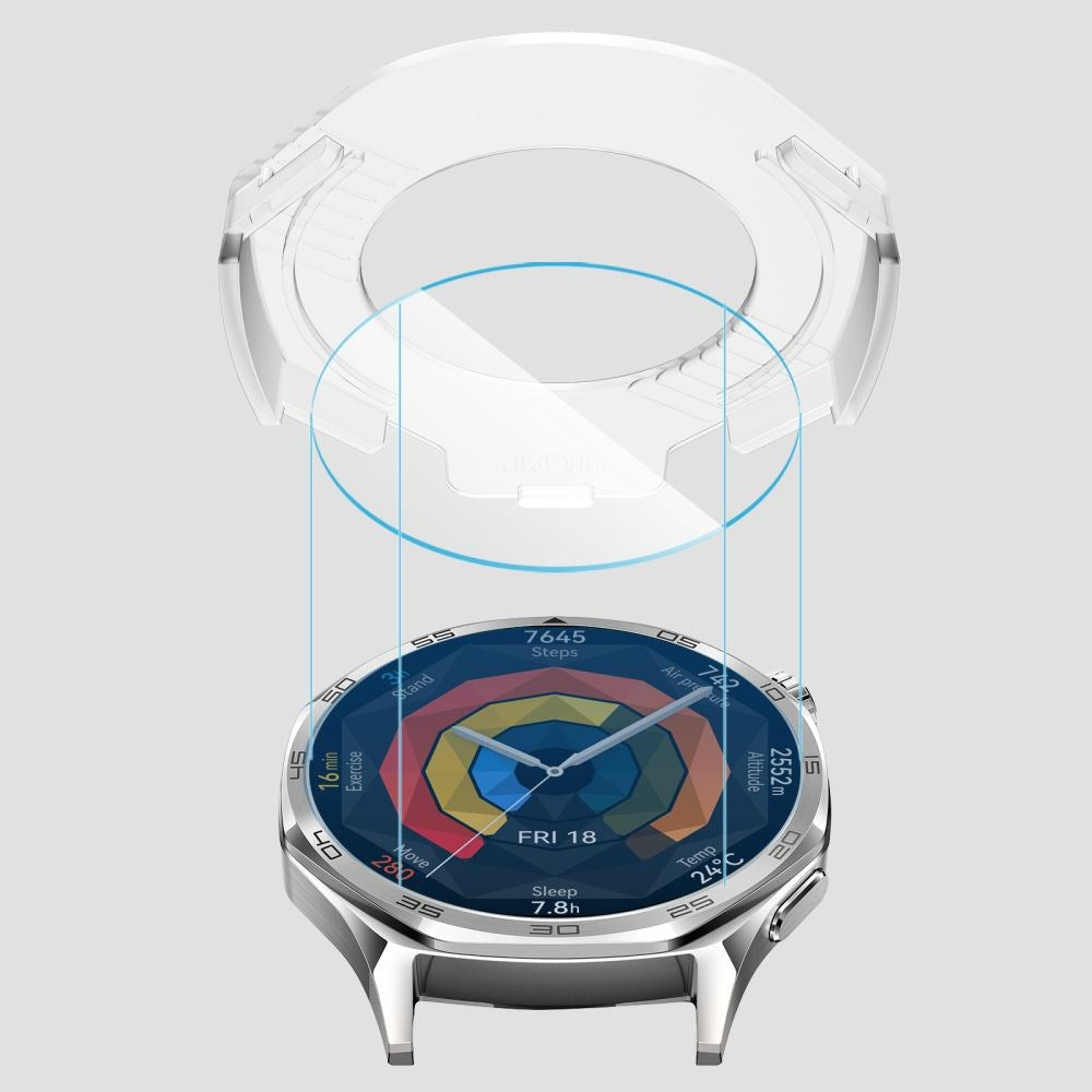 Tech-Protect Easy Set+ Huawei Watch GT 5 (46mm) Skærmbeskyttelsesglas - inkl. Installationsramme - 2 stk. - Gennemsigtig