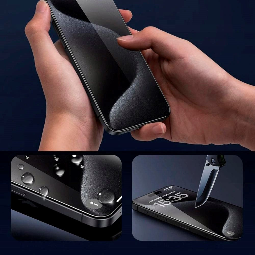 Tech-Protect - iPhone 17 / 17 Pro / 16 Pro - Glass Fit+ Skærmbeskyttelsesglas - 2 stk - Gennemsigtig