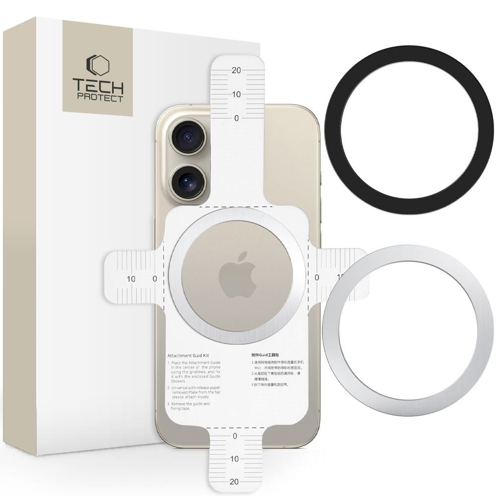 Tech-Protect MMP-110 Magnetisk Ring - Sølv / Sort